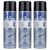 3X Upol Power Can Topcoat Gloss Black Aerosol Spray 500ml Spray Paint